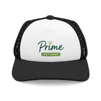 Prime Pet Shop Trucker Hat — Dog Paw Logo Foam Cap