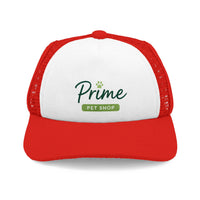Prime Pet Shop Trucker Hat — Dog Paw Logo Foam Cap