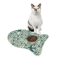 Prime Pet Shop Feeding Mat — Green Bird & Paw Design