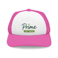 Prime Pet Shop Trucker Hat — Dog Paw Logo Foam Cap